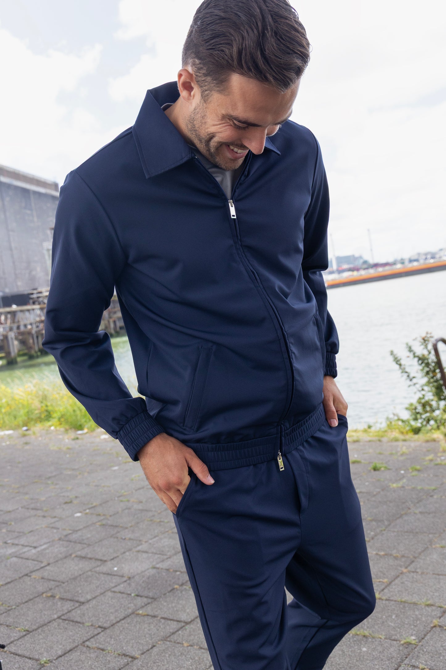 Navy Blue Tech Suit