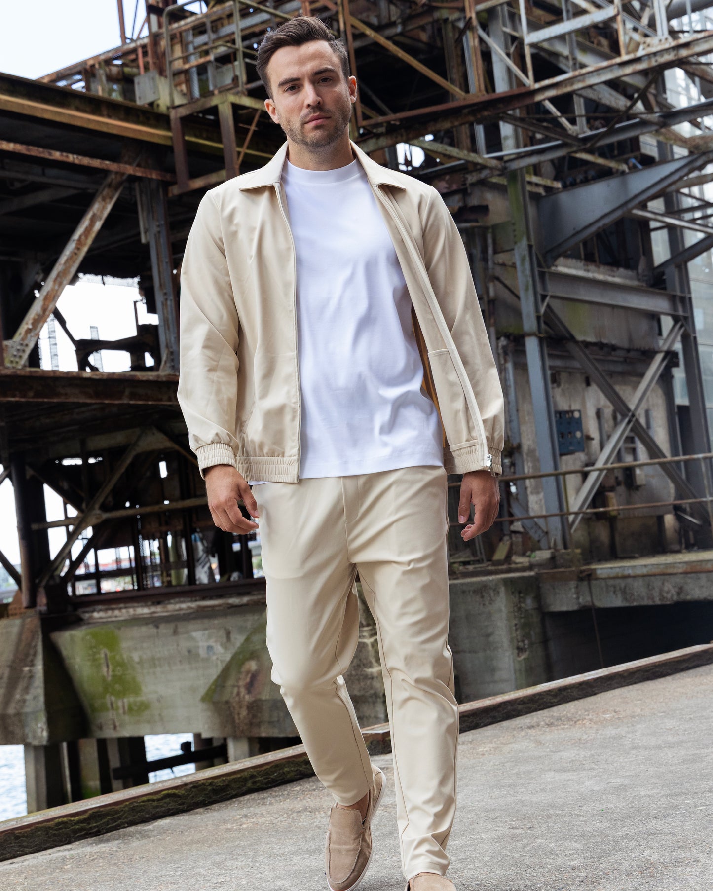 Beige Tech Pants