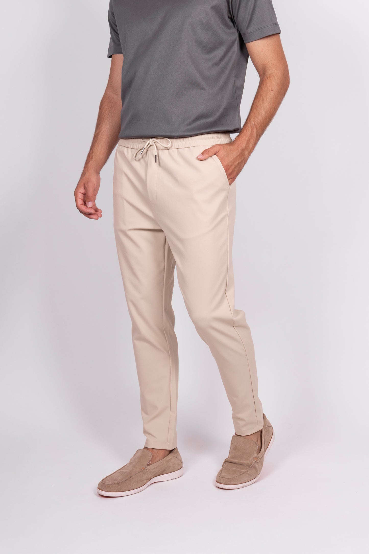 Beige Tech Pants
