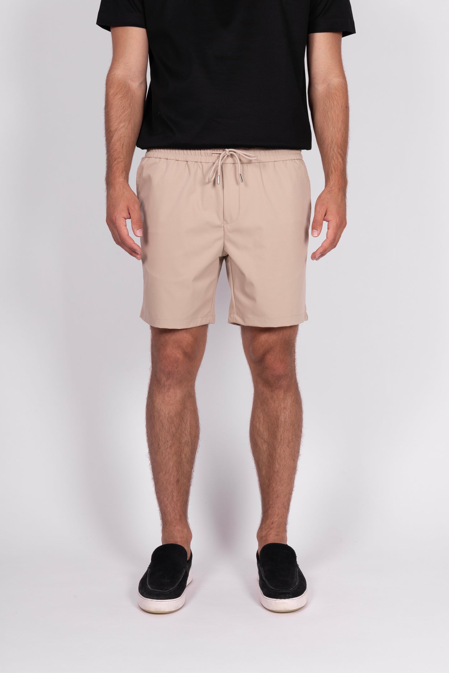 Beige Tech Shorts