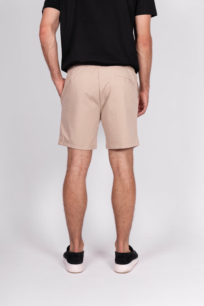 Beige Tech Shorts